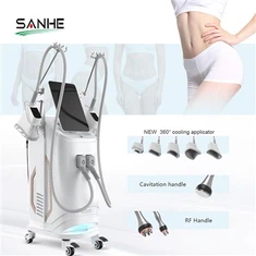 Màquina d'aprimament per congelació de greix de criolipòlisi de doble mànec